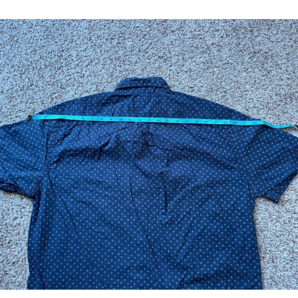 J. CREW 100% Cotton Button up collared shirt, size Large, Blue & White - Picture 5 of 6
